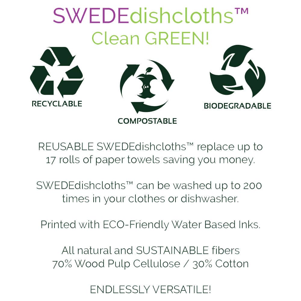 Swedish Dishcloth Stickman Choose To Be Happy - Wiggle & Ding