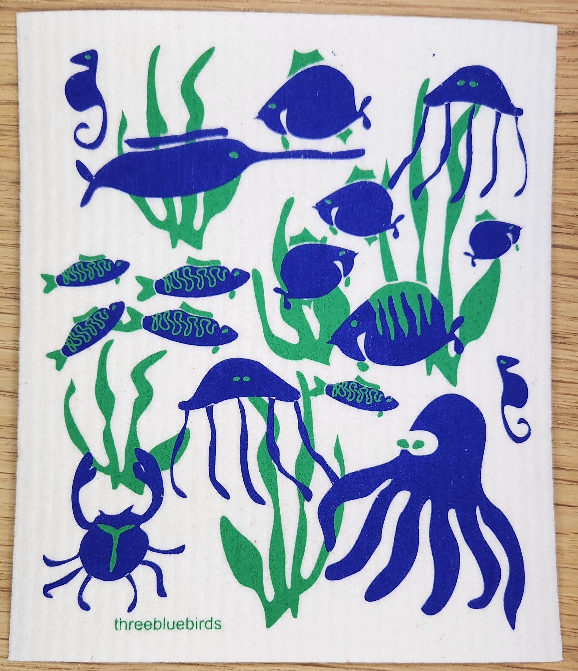 Swedish Dishcloths-Walk on the Beach - Wiggle & Ding