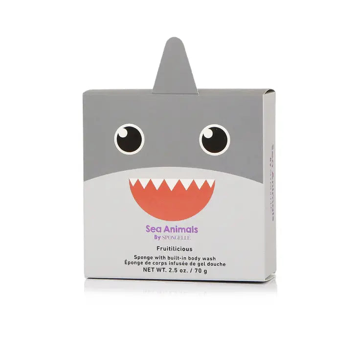 Spongelle Shark KIds Bath Sponge - Wiggle & Ding