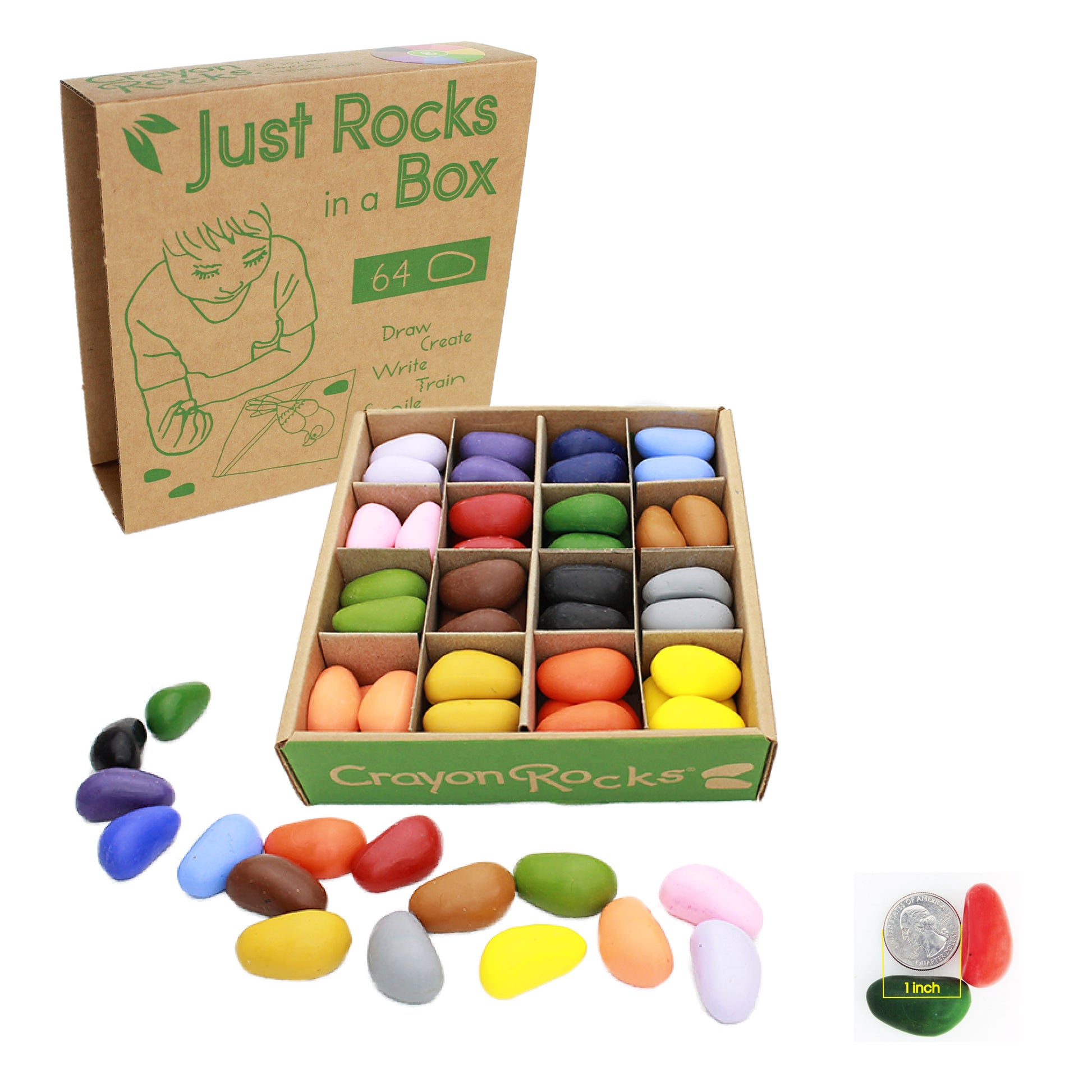 Crayons-ROCKS! Let's Play with ROCKS *Handmade, Draw, Write, Smile while we Create, Train, Sustain! (100% Handmade Soy) - Wiggle & Ding