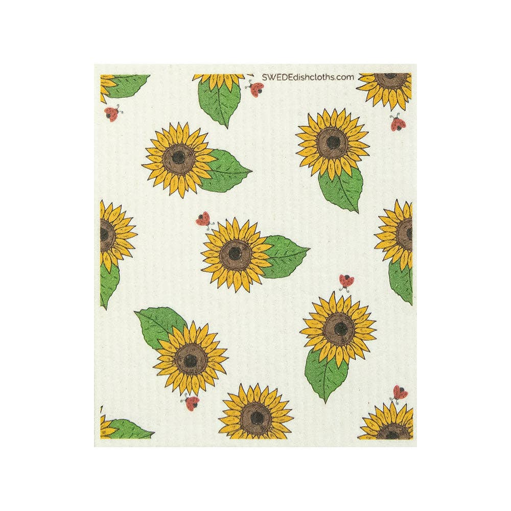 Swedish Dishcloth Ladybug Sunflower - Wiggle & Ding