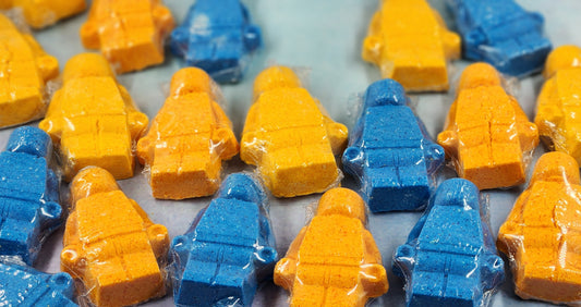Lego Figure Shaped Bath Bombs