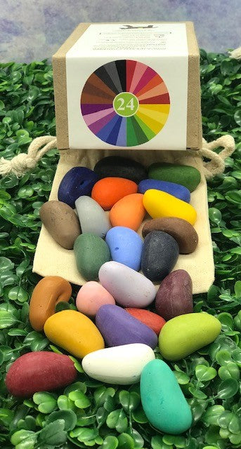 Crayons-ROCKS! Let's Play with ROCKS *Handmade, Draw, Write, Smile while we Create, Train, Sustain! (100% Handmade Soy) - Wiggle & Ding
