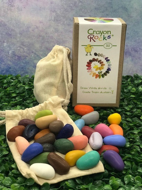 Crayons-ROCKS! Let's Play with ROCKS *Handmade, Draw, Write, Smile while we Create, Train, Sustain! (100% Handmade Soy) - Wiggle & Ding
