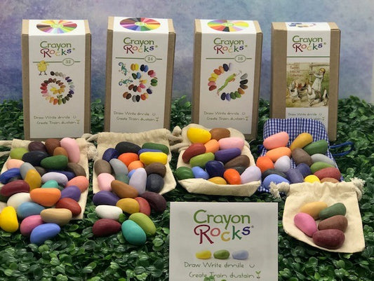 Crayons-ROCKS! Let's Play with ROCKS *Handmade, Draw, Write, Smile while we Create, Train, Sustain! (100% Handmade Soy) - Wiggle & Ding