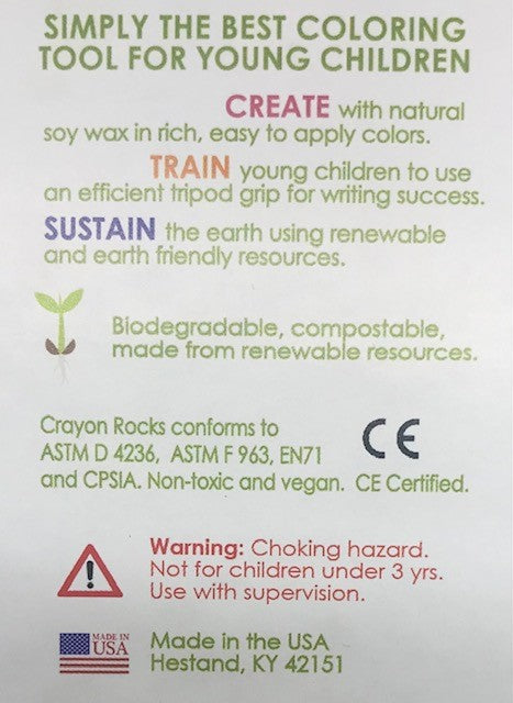 Crayons-ROCKS! Let's Play with ROCKS *Handmade, Draw, Write, Smile while we Create, Train, Sustain! (100% Handmade Soy) - Wiggle & Ding