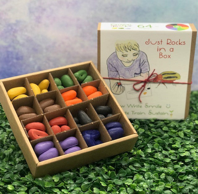 Crayons-ROCKS! Let's Play with ROCKS *Handmade, Draw, Write, Smile while we Create, Train, Sustain! (100% Handmade Soy) - Wiggle & Ding