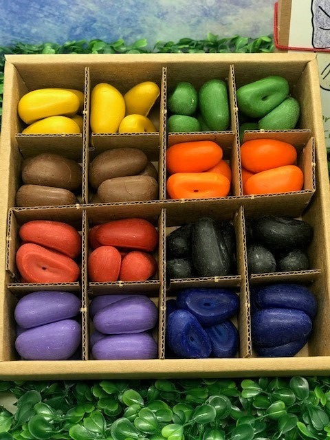 Crayons-ROCKS! Let's Play with ROCKS *Handmade, Draw, Write, Smile while we Create, Train, Sustain! (100% Handmade Soy) - Wiggle & Ding