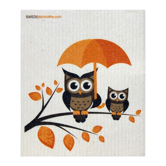 Swedish Dishcloth Owls Umbrella Spongecloth - Wiggle & Ding