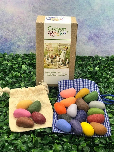 Crayons-ROCKS! Let's Play with ROCKS *Handmade, Draw, Write, Smile while we Create, Train, Sustain! (100% Handmade Soy) - Wiggle & Ding