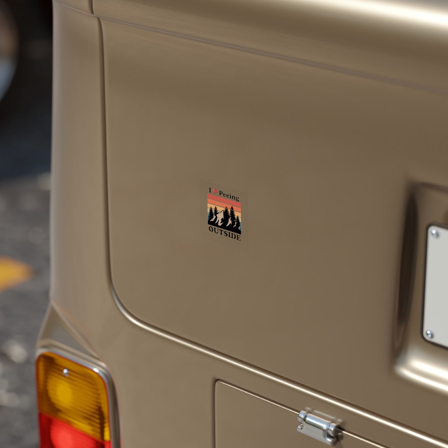 I  Peeing Outside Sticker — Retro Mountain Outdoor Camping Decal (Shenandoah Valley)