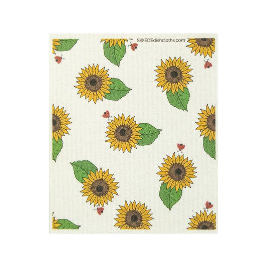 Swedish Dishcloth Ladybug Sunflower - Wiggle & Ding