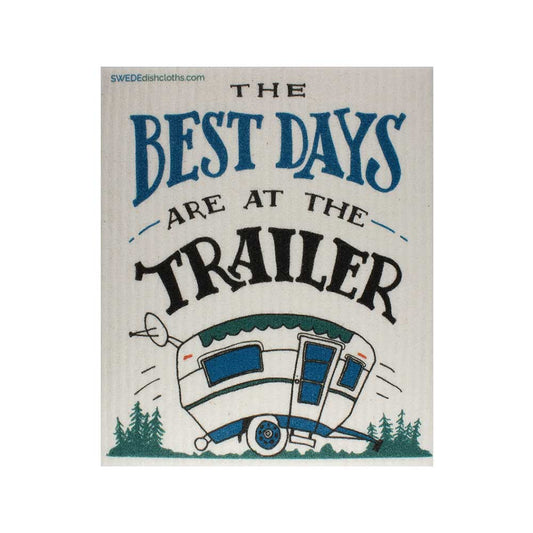 Swedish Dishcloth Best Days at Trailer Spongecloth - Wiggle & Ding